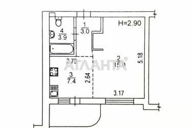 1-кімнатна квартира за адресою вул. Дубініна (площа 31,3 м²) - Atlanta.ua - фото 16