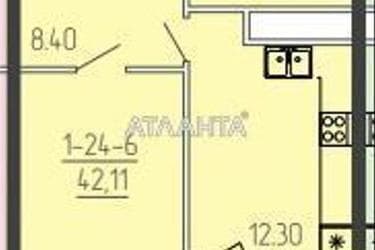 1-room apartment apartment by the address st. Krasnova (area 41,8 m²) - Atlanta.ua - photo 12