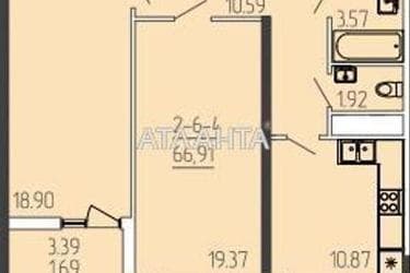 2-rooms apartment apartment by the address st. Krasnova (area 67,6 m²) - Atlanta.ua - photo 16