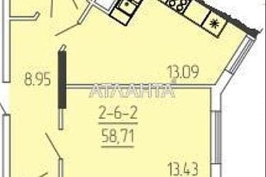 2-кімнатна квартира за адресою вул. Краснова (площа 59,1 м²) - Atlanta.ua - фото 16