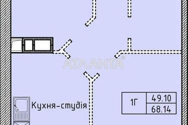 1-комнатная квартира по адресу Шевченко пр. (площадь 66,9 м²) - Atlanta.ua - фото 7