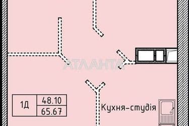 1-комнатная квартира по адресу Шевченко пр. (площадь 66,7 м²) - Atlanta.ua - фото 7