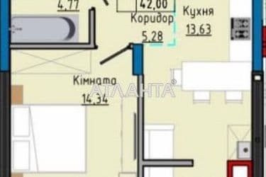 1-комнатная квартира по адресу Буковинского Вече бул. (площадь 41,2 м²) - Atlanta.ua - фото 9