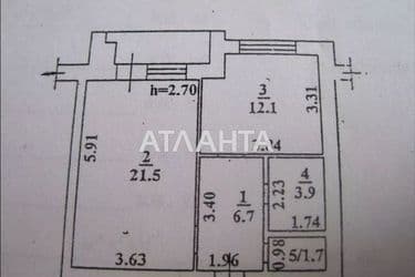 1-кімнатна квартира за адресою вул. Заболотного ак. (площа 44,6 м²) - Atlanta.ua - фото 24