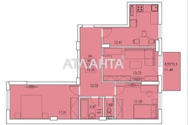 3-кімнатна квартира за адресою вул. Сахарова (площа 75 м²) - Atlanta.ua - фото 30