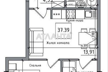 2-комнатная квартира по адресу 7 км овидиопольской дор. (площадь 37,4 м²) - Atlanta.ua - фото 12