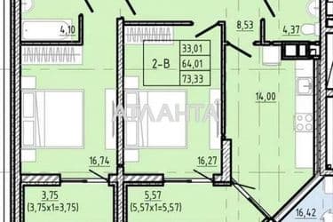 2-кімнатна квартира за адресою вул. Франка Івана (площа 73,3 м²) - Atlanta.ua - фото 12