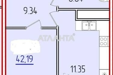 1-кімнатна квартира за адресою вул. Краснова (площа 42,2 м²) - Atlanta.ua - фото 7