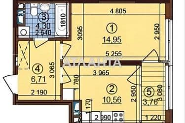 1-кімнатна квартира за адресою вул. Сімї Крістерів (площа 43,8 м²) - Atlanta.ua - фото 16