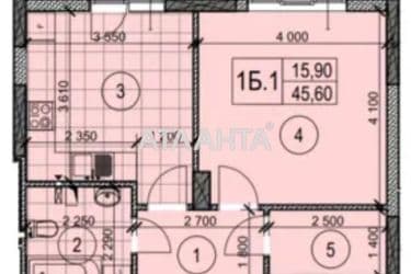 1-комнатная квартира по адресу ул. Заболотного (площадь 45,4 м²) - Atlanta.ua - фото 24