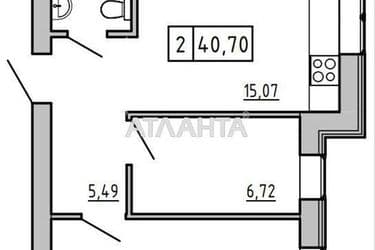 2-кімнатна квартира за адресою вул. Спрейсу (площа 40,7 м²) - Atlanta.ua - фото 9