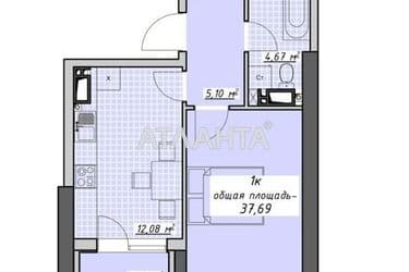 1-room apartment apartment by the address st. Kurortnyy per (area 37,7 m²) - Atlanta.ua - photo 12