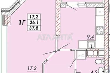 1-кімнатна квартира за адресою Овідіопольська дор. (площа 37,8 м²) - Atlanta.ua - фото 12