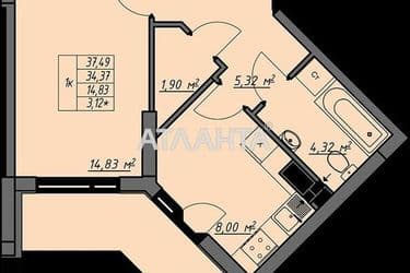 1-комнатная квартира по адресу ул. Воробьева ак. (площадь 37,5 м²) - Atlanta.ua - фото 15