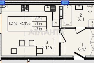 1-комнатная квартира по адресу ул. Заболотного (площадь 32 м²) - Atlanta.ua - фото 10