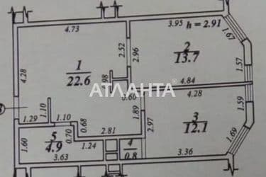 2-rooms apartment apartment by the address st. Italyanskiy bul Tomasa ul (area 55 m²) - Atlanta.ua - photo 38