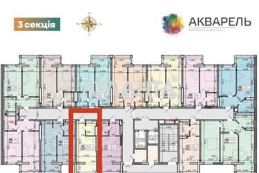 1-кімнатна квартира за адресою вул. Вільямса ак. (площа 24,7 м²) - Atlanta.ua - фото 11