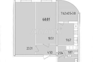2-кімнатна квартира за адресою вул. Краснова (площа 68,8 м²) - Atlanta.ua - фото 9