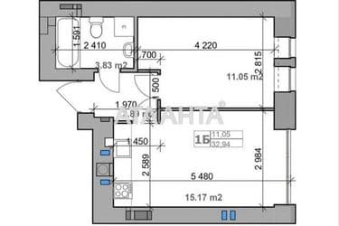 1-кімнатна квартира за адресою вул. Покровська (площа 32,7 м²) - Atlanta.ua - фото 16