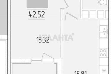 1-кімнатна квартира за адресою вул. Краснова (площа 42,5 м²) - Atlanta.ua - фото 9
