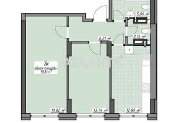 2-rooms apartment apartment by the address st. Glushko ak pr Dimitrova pr (area 59,8 m²) - Atlanta.ua - photo 16