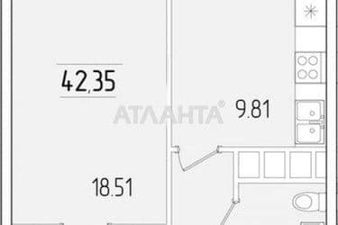 1-комнатная квартира по адресу ул. Краснова (площадь 42,4 м²) - Atlanta.ua - фото 10