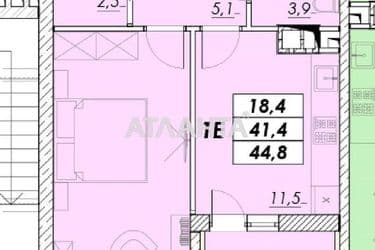 1-room apartment apartment by the address st. Prokhorovskaya Khvorostina (area 44,8 m²) - Atlanta.ua - photo 8