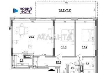 2-rooms apartment apartment by the address st. Volynskaya ul (area 104 m²) - Atlanta.ua - photo 18