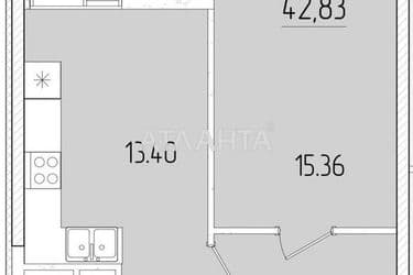 1-кімнатна квартира за адресою вул. Краснова (площа 42,2 м²) - Atlanta.ua - фото 6