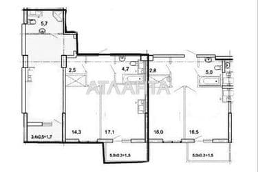3-rooms apartment apartment by the address st. Topolinnyy per (area 124 m²) - Atlanta.ua - photo 13