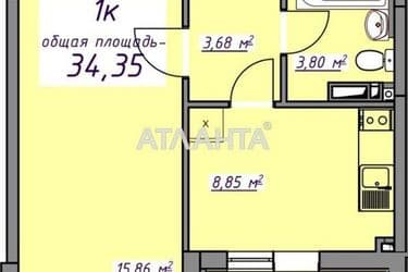 1-room apartment apartment by the address st. Massiv 10 (area 34 m²) - Atlanta.ua - photo 14