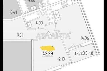 1-кімнатна квартира за адресою вул. Краснова (площа 42,3 м²) - Atlanta.ua - фото 14