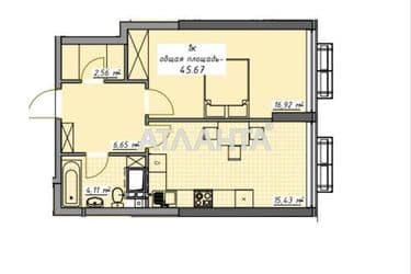 1-кімнатна квартира за адресою Курортний пров. (площа 45,7 м²) - Atlanta.ua - фото 19