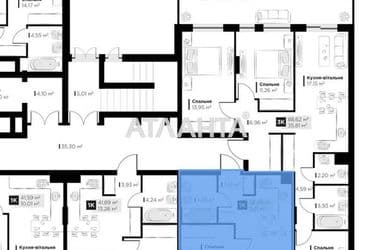 1-room apartment apartment by the address st. Galitskaya (area 36,5 m²) - Atlanta.ua - photo 13