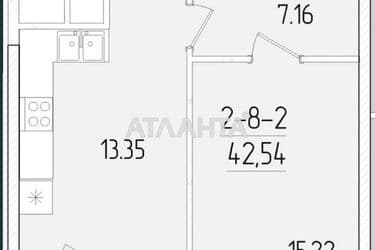 1-кімнатна квартира за адресою вул. Краснова (площа 42,5 м²) - Atlanta.ua - фото 12