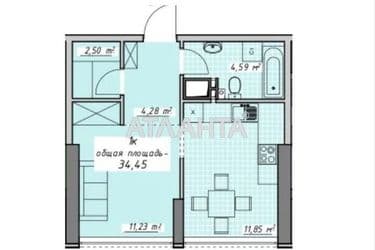 1-room apartment apartment by the address st. Kurortnyy per (area 34,5 m²) - Atlanta.ua - photo 14