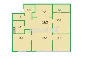 3-кімнатна квартира за адресою вул. Ломоносова (площа 85 м²) - Atlanta.ua - фото 34