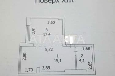 1-room apartment apartment by the address st. Nebesnoy Sotni pr Zhukova marsh pr Leninskoy iskry pr (area 31 m²) - Atlanta.ua - photo 22