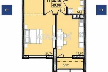 1-кімнатна квартира за адресою вул. Франка Івана (площа 49,9 м²) - Atlanta.ua - фото 7