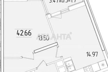 1-кімнатна квартира за адресою вул. Краснова (площа 42,7 м²) - Atlanta.ua - фото 8