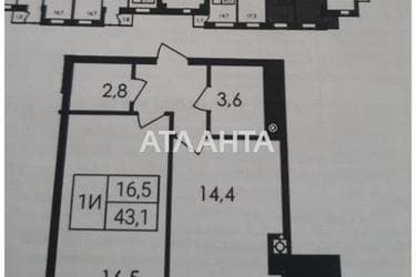 1-room apartment apartment by the address st. Pravednikov mira (area 43,1 m²) - Atlanta.ua - photo 14