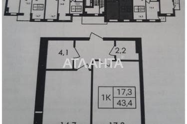 1-room apartment apartment by the address st. Pravednikov mira (area 43,4 m²) - Atlanta.ua - photo 22