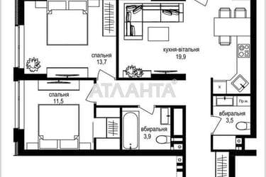 2-rooms apartment apartment by the address st. Kirpichnyy per (area 70 m²) - Atlanta.ua - photo 22