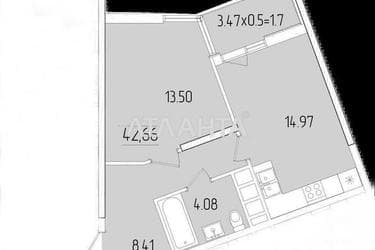 1-кімнатна квартира за адресою вул. Краснова (площа 42,6 м²) - Atlanta.ua - фото 16