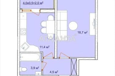 1-кімнатна квартира за адресою Фонтанська дор. (площа 42,4 м²) - Atlanta.ua - фото 12