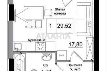 1-кімнатна квартира за адресою 7 км Овідіопольської дор. (площа 29,8 м²) - Atlanta.ua - фото 14