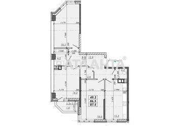 3-rooms apartment apartment by the address st. Ovidiopolskaya dor (area 87,5 m²) - Atlanta.ua - photo 9