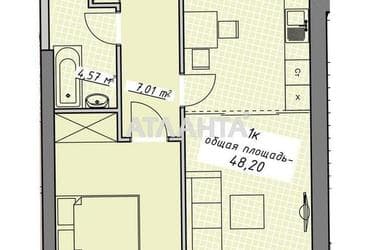 1-комнатная квартира по адресу Курортный пер. (площадь 48,0 м²) - Atlanta.ua - фото 14