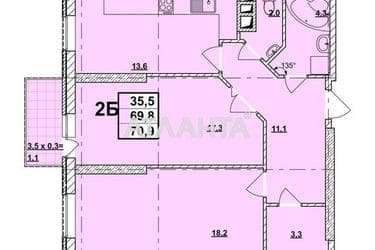 2-rooms apartment apartment by the address st. Zhabotinskogo Proletarskaya (area 71 m²) - Atlanta.ua - photo 37