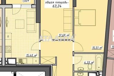 2-комнатная квартира по адресу Курортный пер. (площадь 63,5 м²) - Atlanta.ua - фото 15